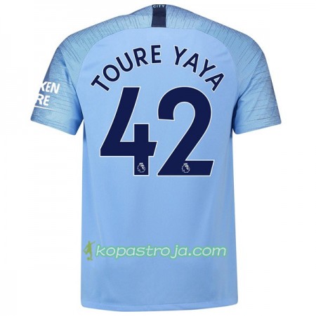Billiga Fotbollströjor Manchester City Toure Yaya 42 Hemma tröja 2018/19 Kortärmad